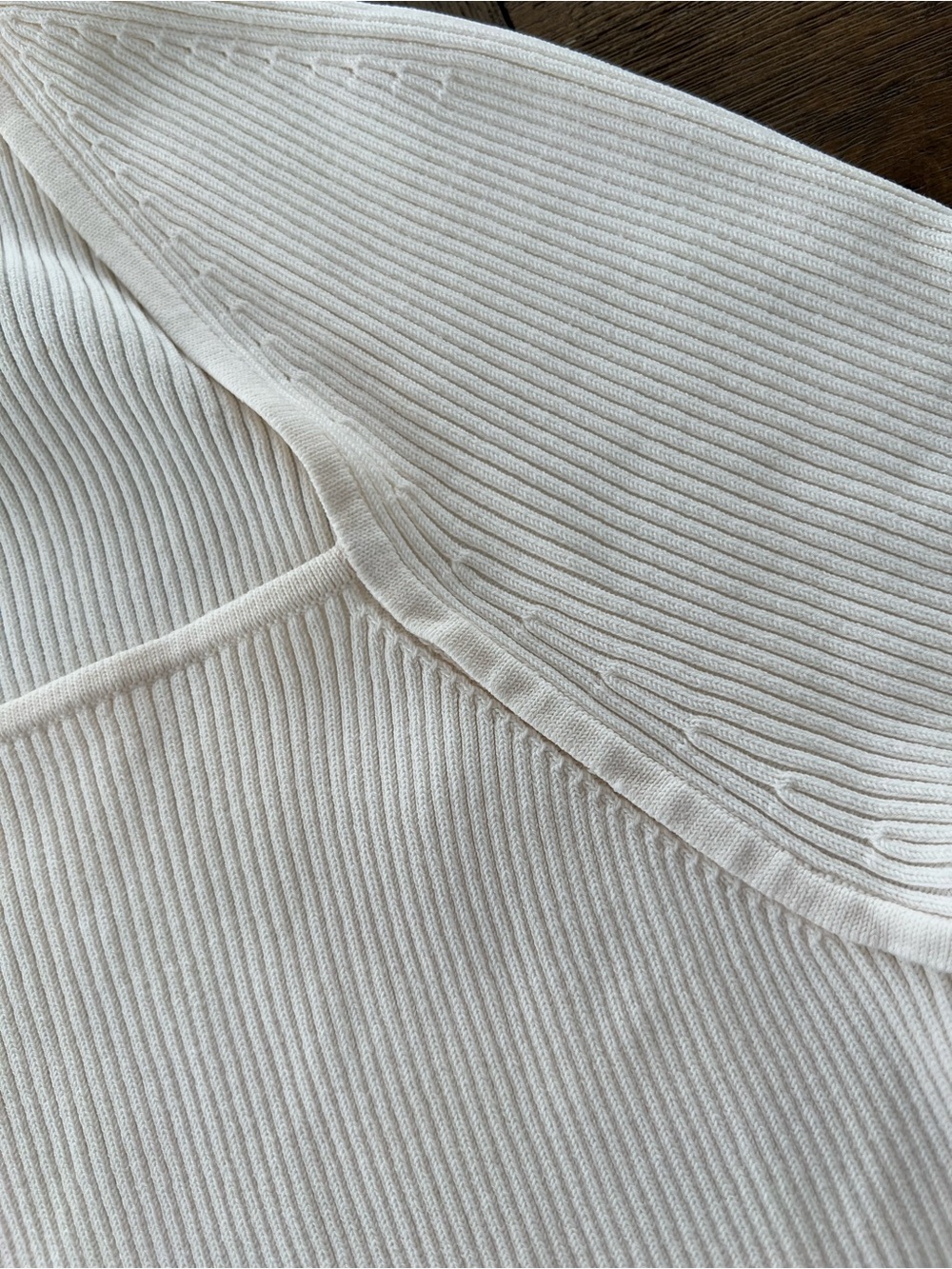 Boss Cream Ribbed Square-Neck Tunic - Picture 11 of 11